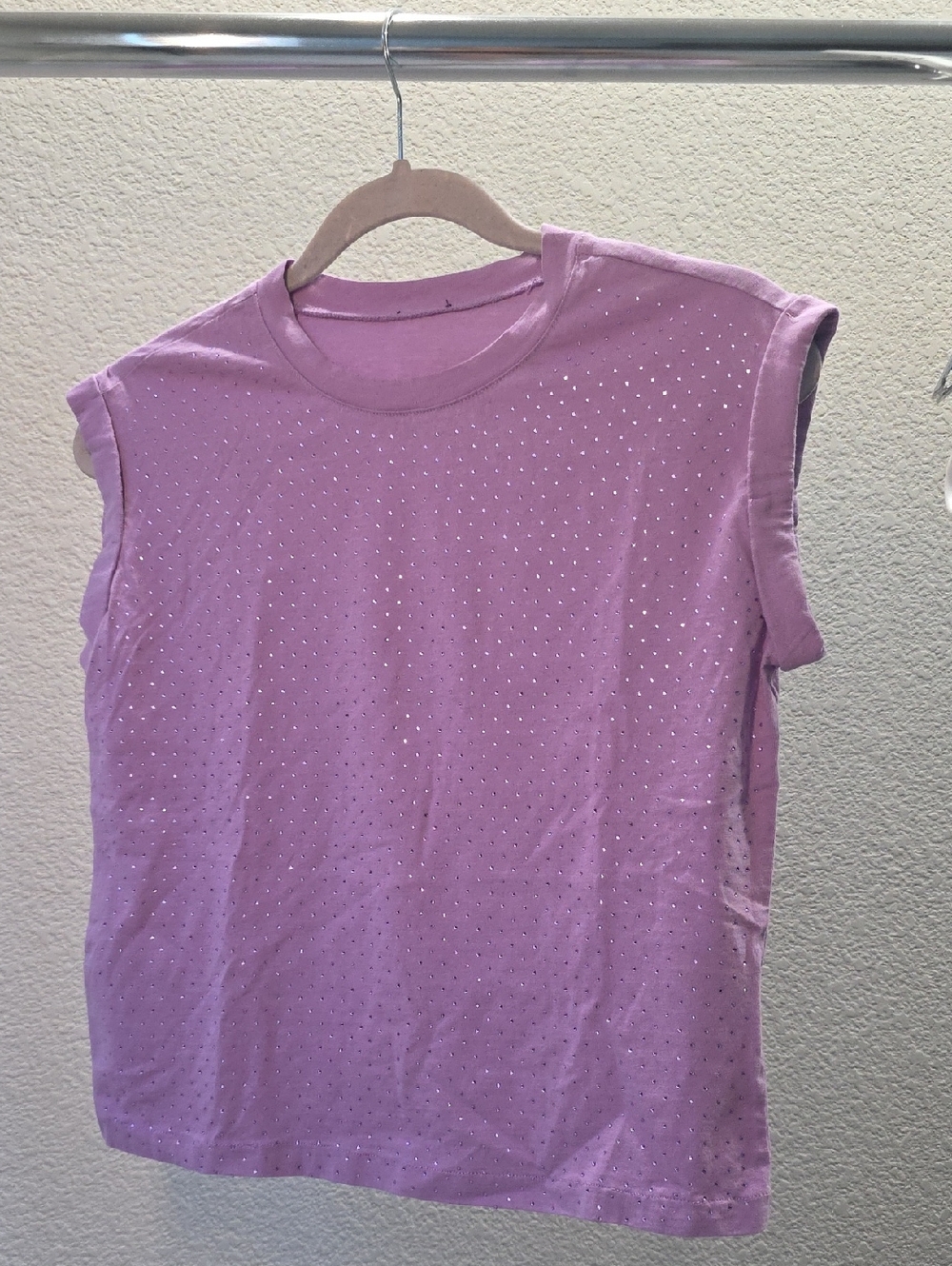 Purple Sleeveless Studded Women's Top